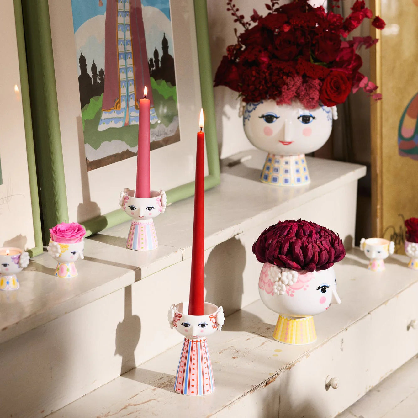 Eva Ljusstake Rosa 14 cm Bjørn Wiinblad