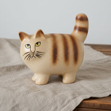 Katten MOA Midi Rödrandig Lisa Larson Gustavsberg