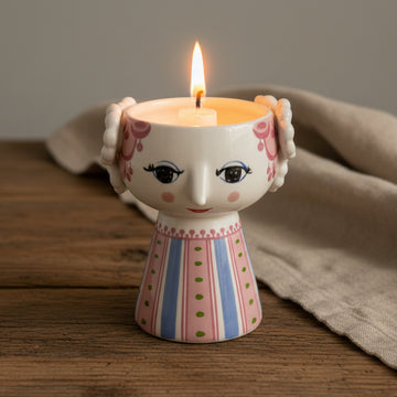 Eva Ljusstake blå/rosa Bjørn Wiinblad