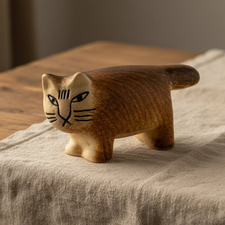 Katten Mika Röd Lisa Larson Gustavsberg