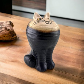 Katten Maja Svart/Vit Lisa Larson Gustavsberg