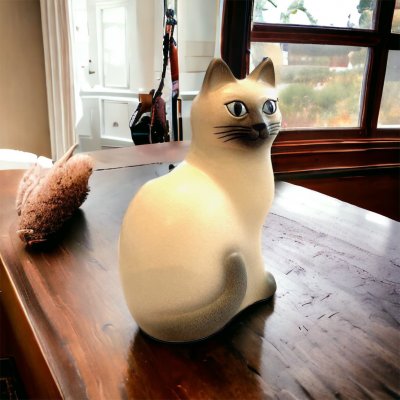 Katten Murre Grå Lisa Larson Gustavsberg