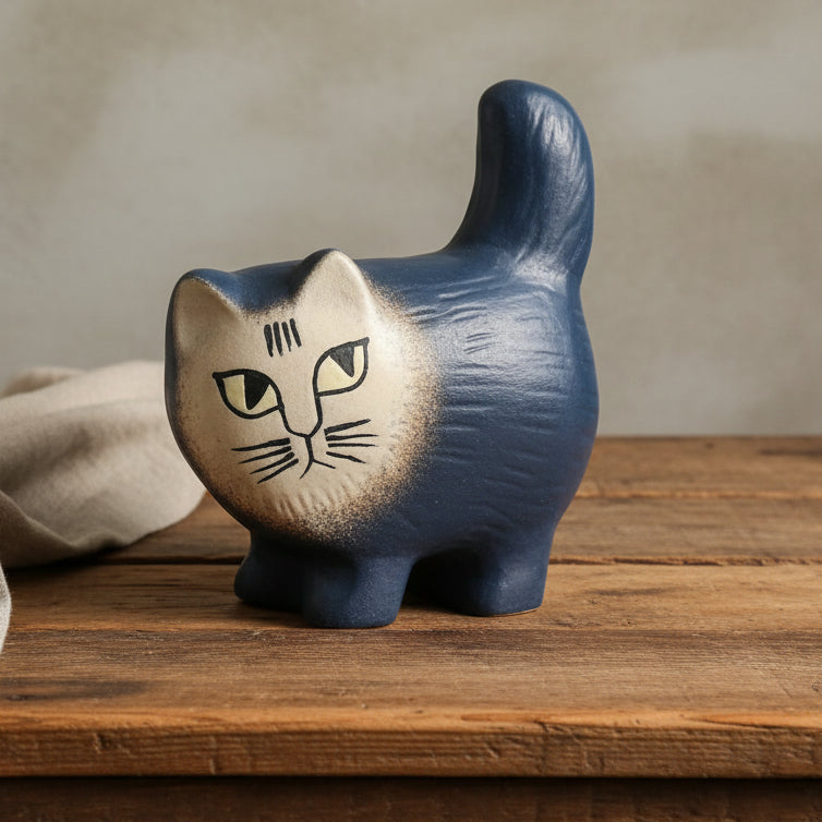 Katten MOA Svart Mini Lisa Larson Gustavsberg