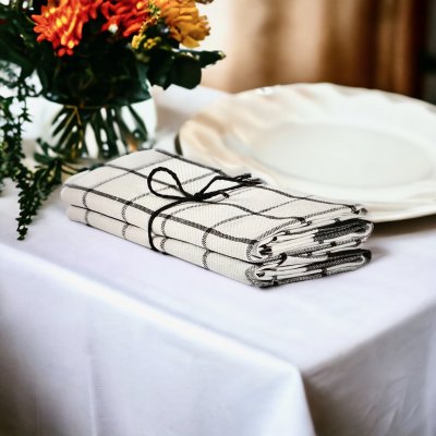 Handdukar 2 st Köksruta Betong Axlings