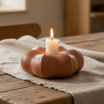 STJÄRNA Ljuslykta Tegelröd