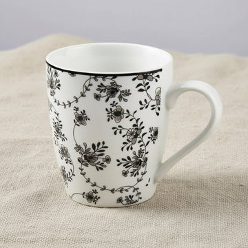 Romantik Mugg  – porslin Svart Ranka