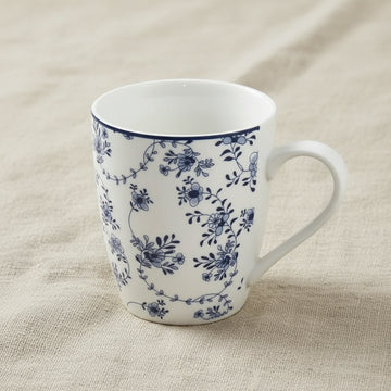 Romantik Mugg – porslin Blå Ranka