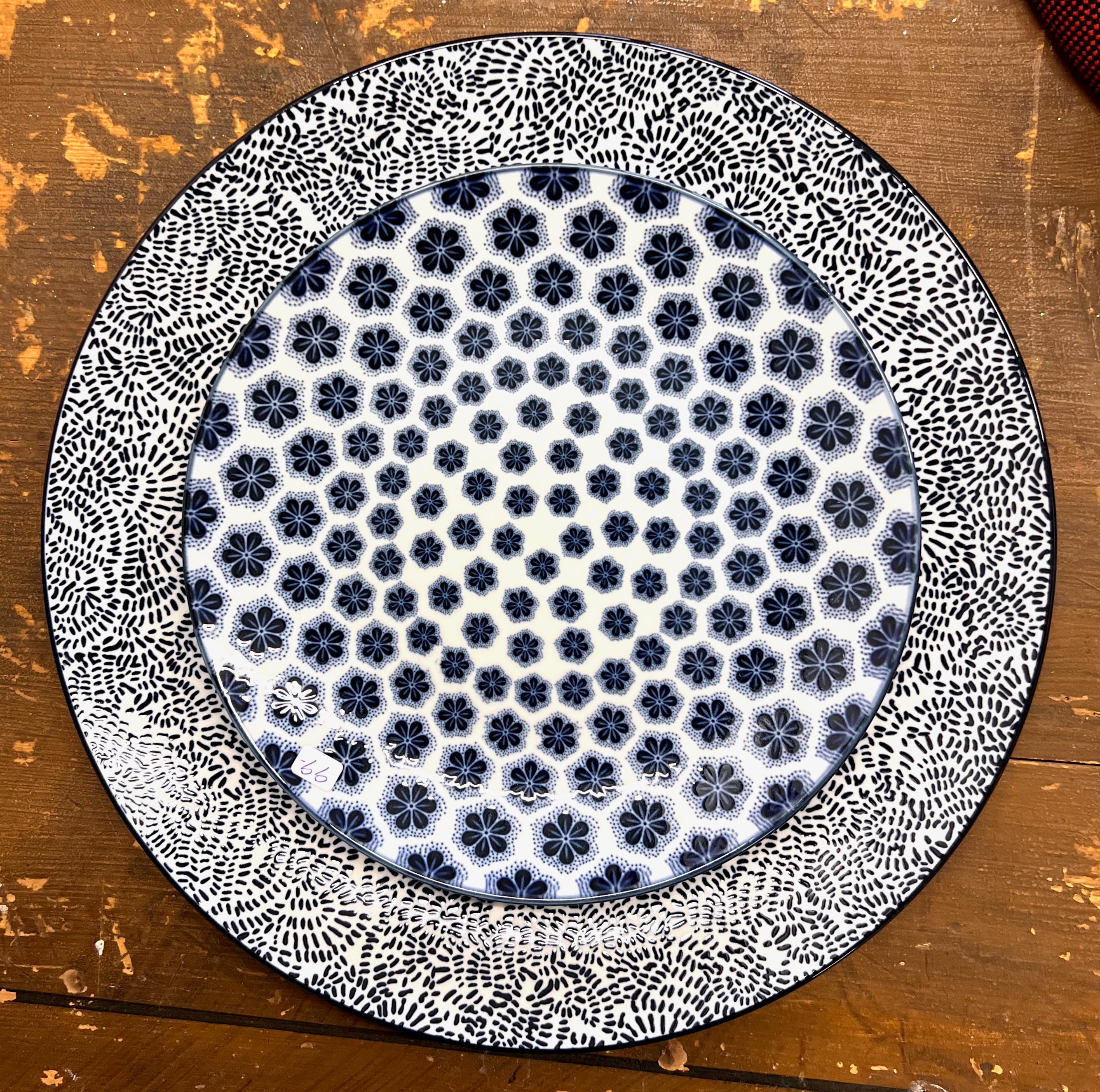 Romantik Assiett – "Blomma" Blå