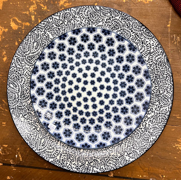 Romantik Assiett – "Blomma" Blå