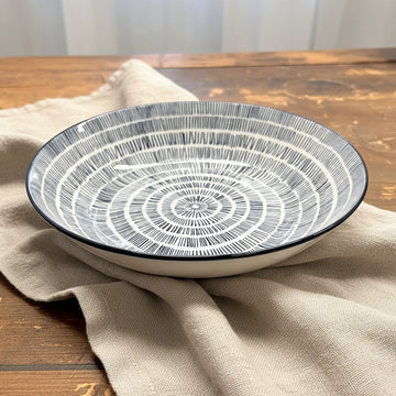 Romantik Djup Tallrik – "Strå" Blå