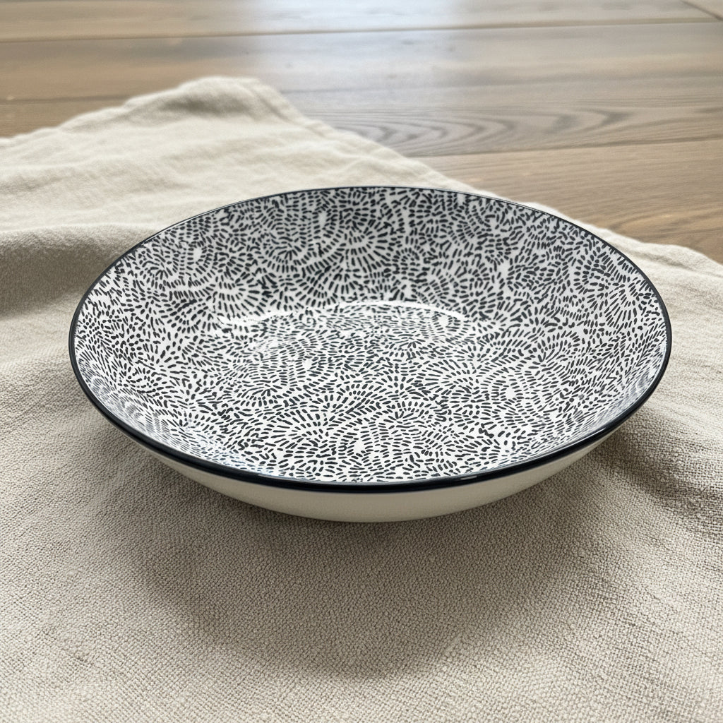 Romantik Djup Tallrik– "Pistill" Blå