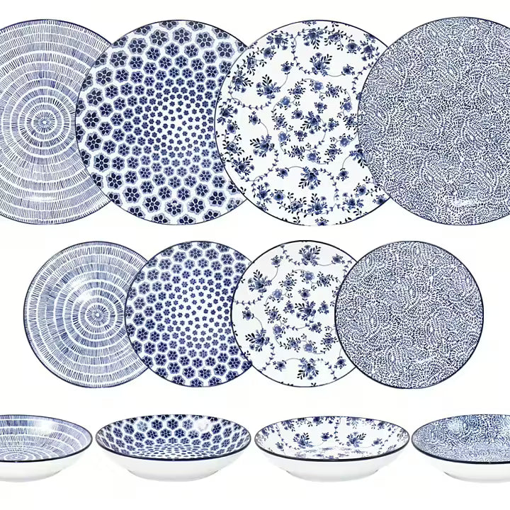 Romantik Assiett – "Strå" Blå