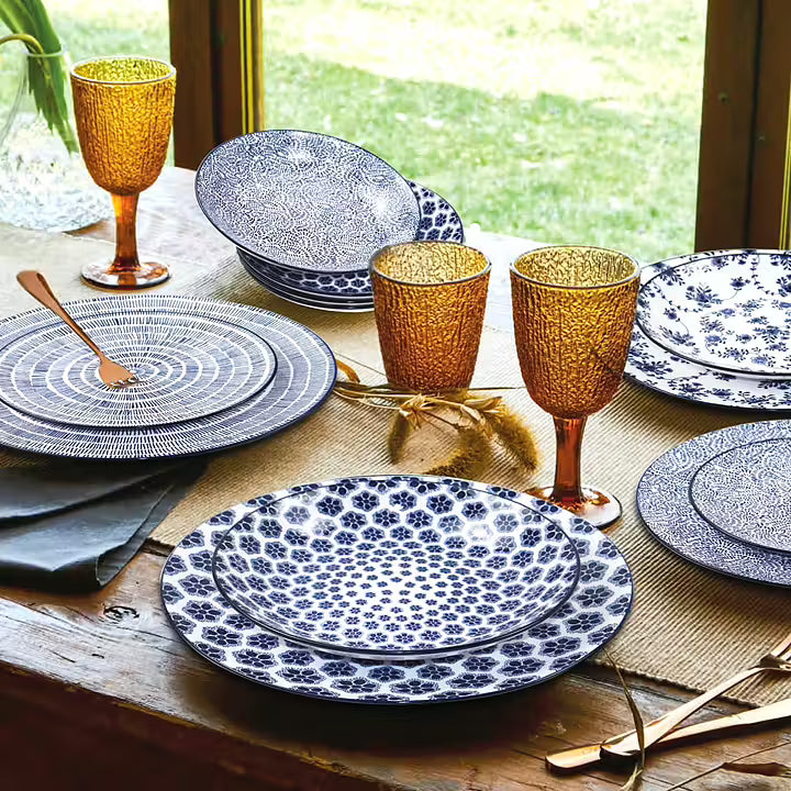 Romantik Assiett – "Strå" Blå