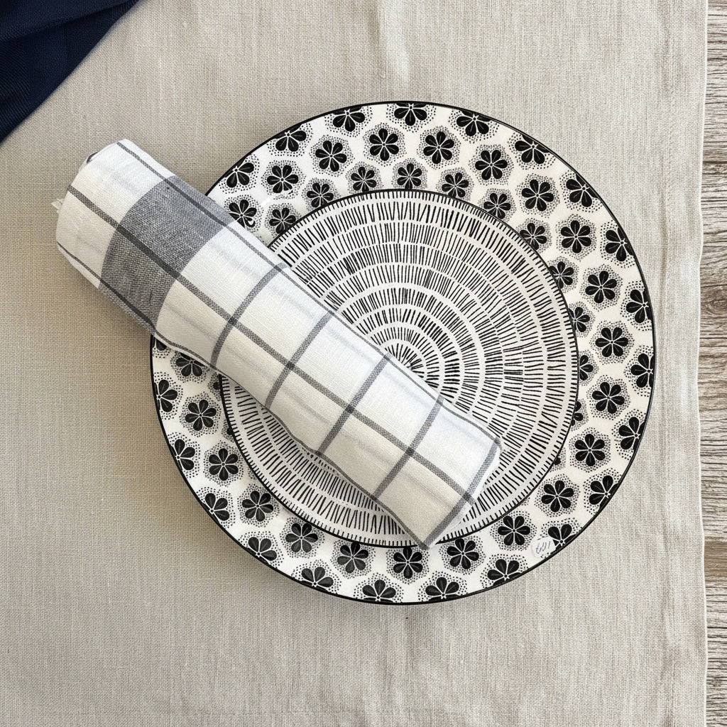 Romantik Assiett – "Strå" Svart