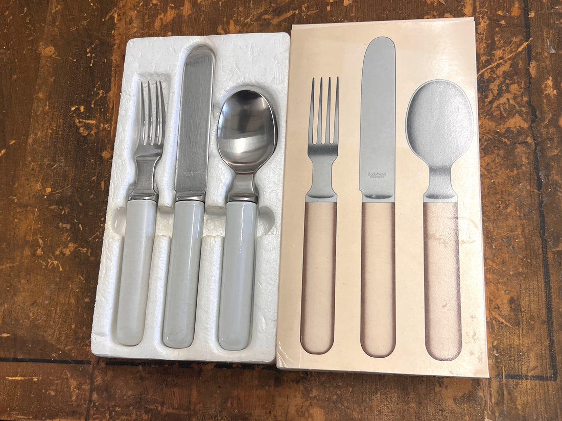 Boda Nova Gaffel-Kniv-Sked originalkartong Vit S Persson-Melin