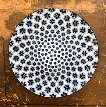 Romantik Assiett – "Blomma" Blå