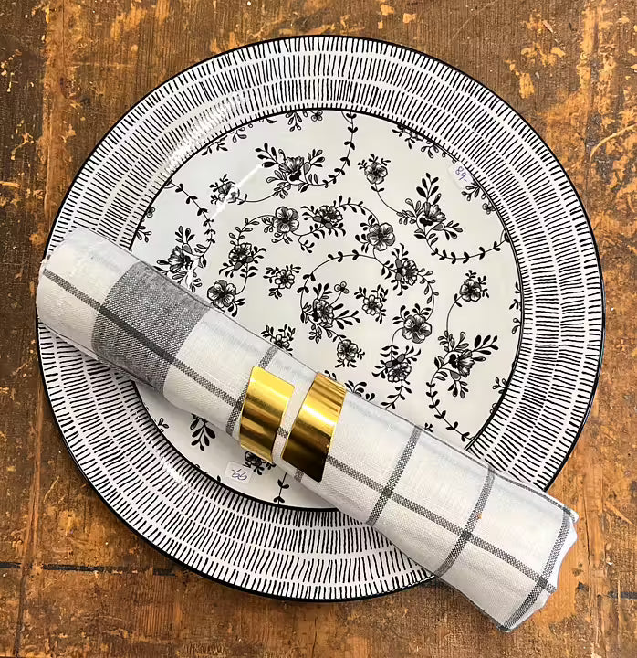 Romantik Tallrik – "Strå" Svart