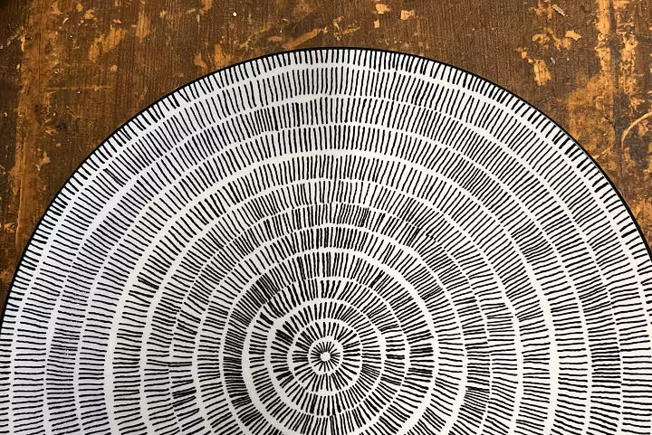 Romantik Tallrik – "Strå" Svart