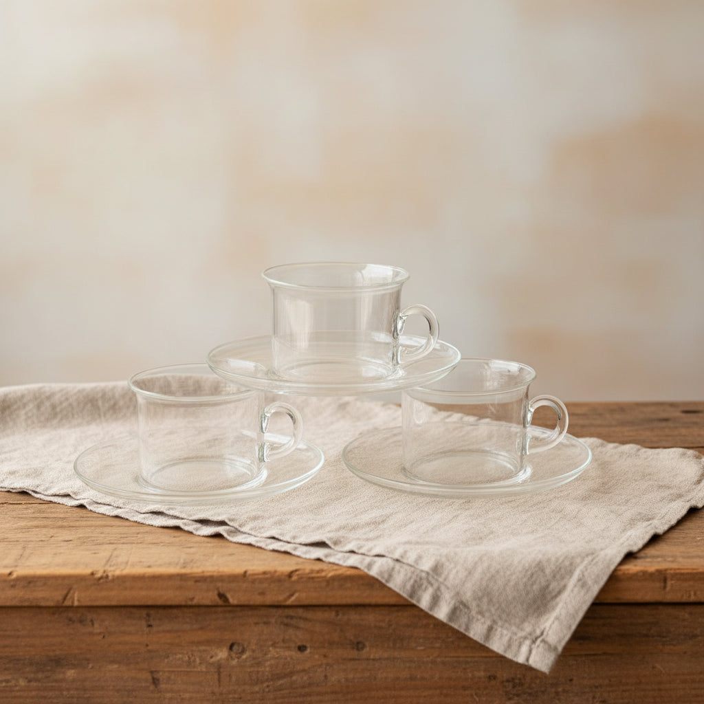 Koppar med fat i glas S Persson-Melin
