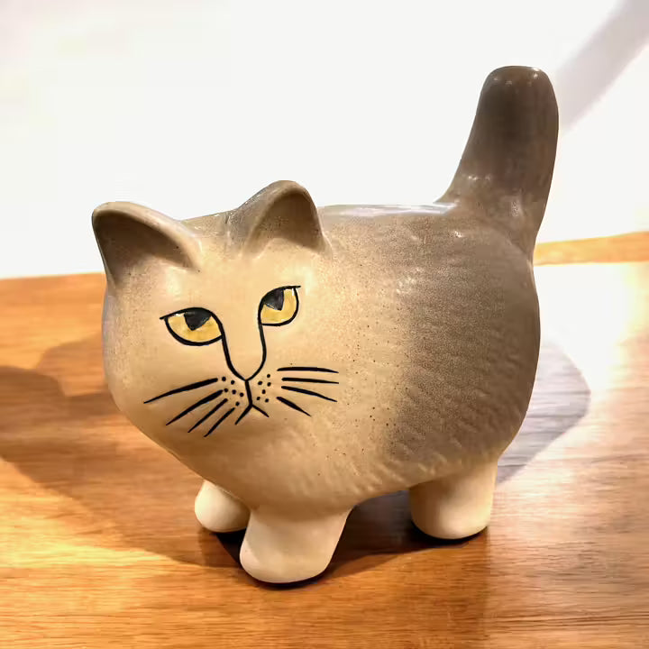 Katten MOA Grå Mini Lisa Larson Gustavsberg