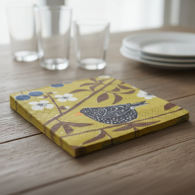 Körsbärsträdgården Senap Servetter M Westman