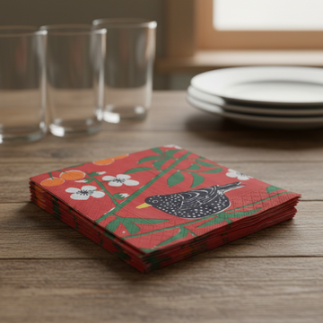 Körsbärsträdgården Röd Servetter M Westman