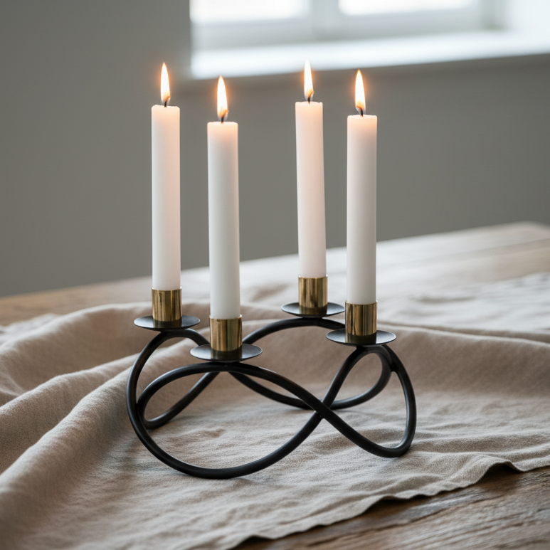 Smidesljusstake KRINGLAN