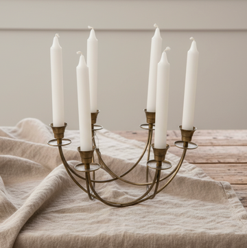 Ljusstake "Krona" Antik mässing