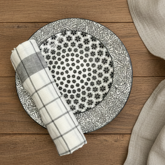 Romantik SVART - assietter