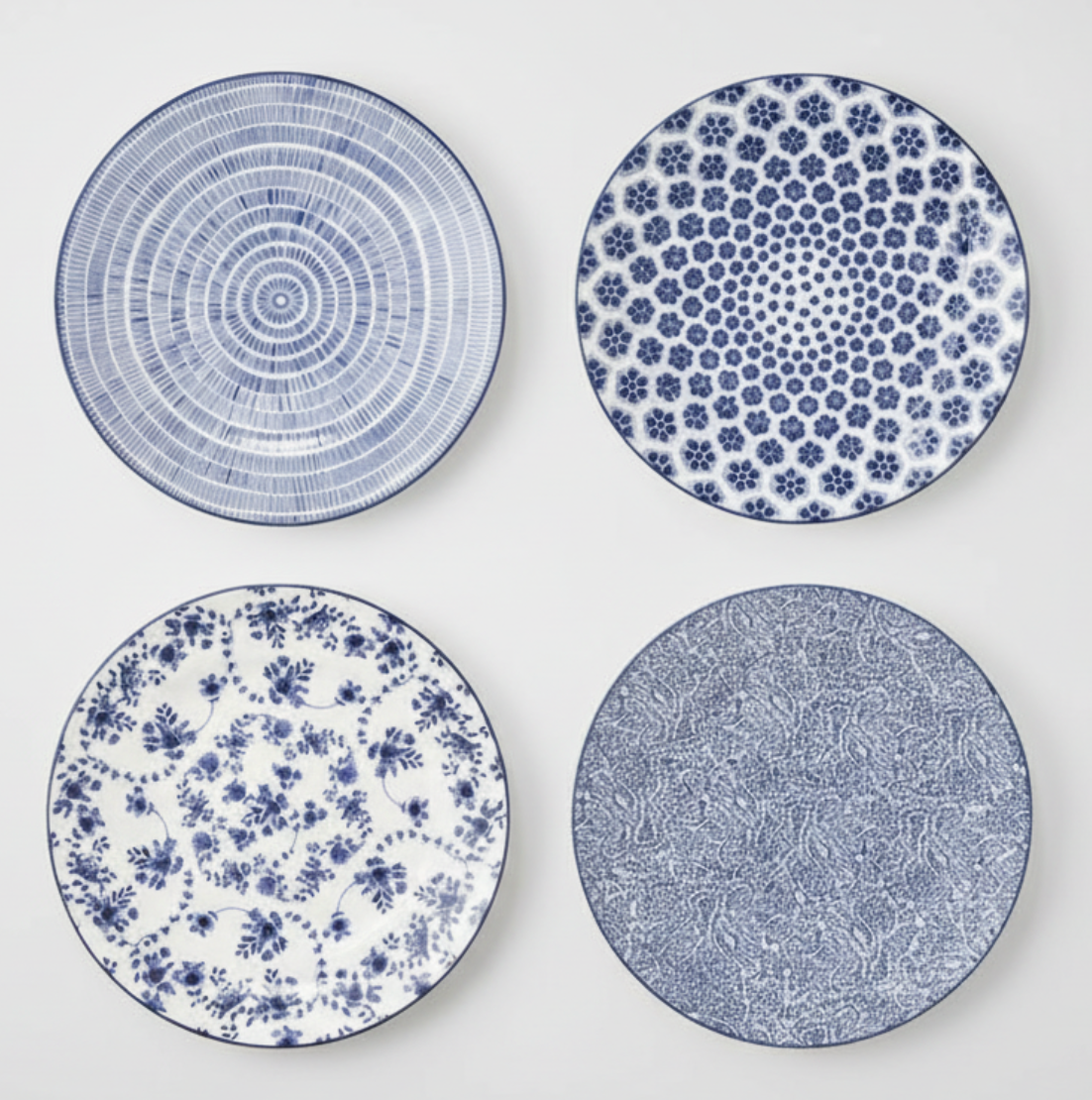 Romantik BLÅ - assietter