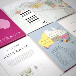 Vinkarta Australien - uppdaterad 2020 - falsad