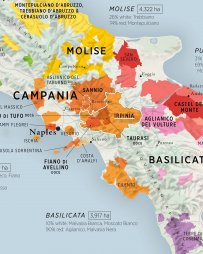 Vinkarta Italiens vinregioner  - 2021