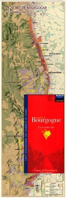Klassisk vinkarta Bourgogne - Côte d'Or - falsad