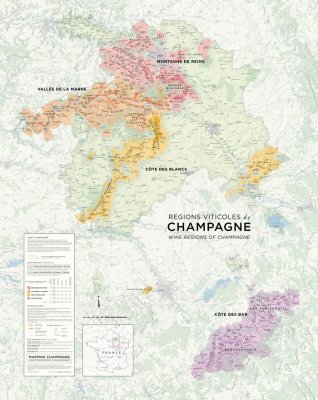 Régions Viticoles de Champagne - Vinregioner i Champagne